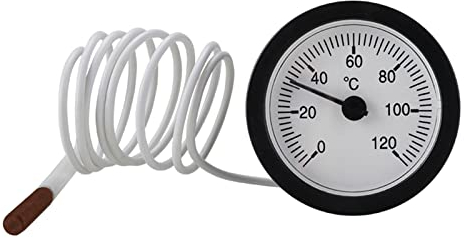 Kapillare Temperaturanzeige Sensor, Dial Grad Celsius Mess Wasser Flüssig, Fernthermometer, Kessel Heizungs Kühlsysteme Zifferblatt, mit Sonde zur Temperaturmessung von Gas Flüssigkeit Dampf
