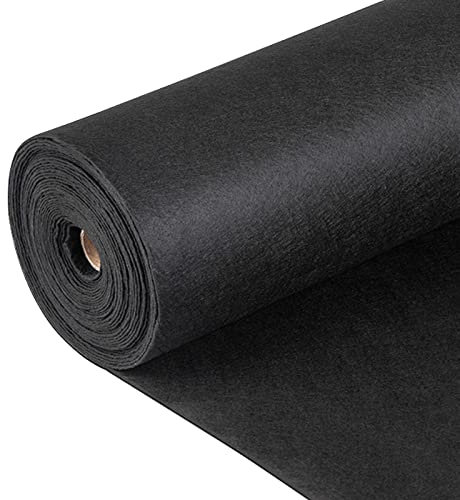 VEVOR Geotextil Paisaje, 10 pies x 100 pies 8 onzas, drenaje PP no tejido, resistencia a la tracción 350N y capacidad de carga 440 N, para cubierta de suelo, tela de jardín, desagües franceses, negro