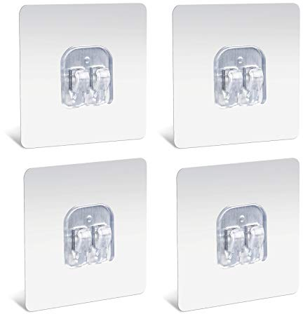 YiePhiot Eckablage Duschcaddy Klebeaufkleber Hakenhalterung für Duschablage Korb Badezimmerregal Kompatibel mit HapiR,YUNKE,YUNKE,PNNP,HENA,OriwarE,OWAY,ionlyou,CHRERNA Digits (Silber, 4 Pack)