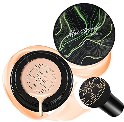 CAHIUYOA CC Cream Mushroom Shape Pillow BB Cream Full Coverage Long Lasting Makeup Moisturizing Matte Concealer Natural