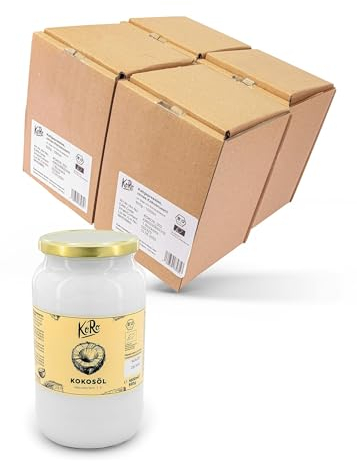 KoRo - Olio di cocco deodorato bio | 4 x 1 L