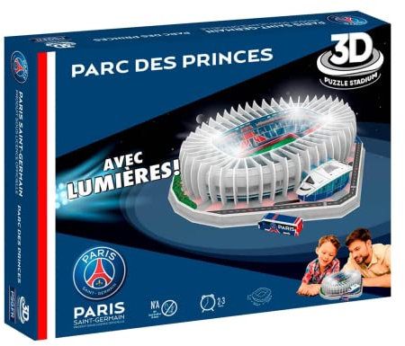 Eleven Force-15518 Puzzle Stade 3D Parc des Princes (PSG) avec lumière, 15518, Multicolore, Grande
