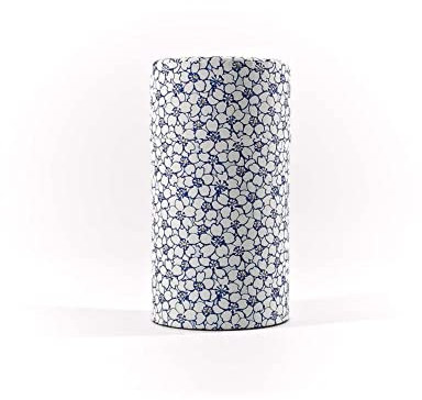 Teedose KAKIZUME Chazutsu Ø 6,8 cm 450 ml Rosa Blau Japan japanisch - traditionell