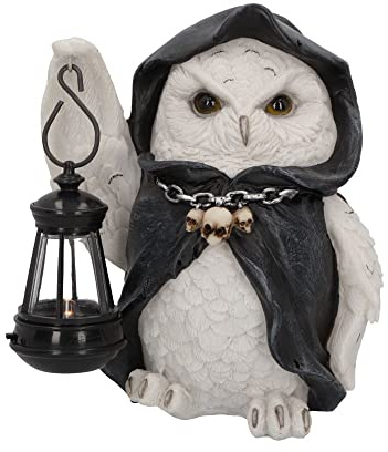 Nemesis Now Reapers Flight Owl Laternenfigur, 17 cm, Weiß