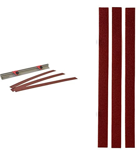 MULTI-SHARP 1101 Blade Sharpener for Cylinder Lawn Mowers with up to 30 cm/12-Inch Cutting Width & Multi-Sharp 1110 Replacement Abrasives, 32-38 cm/15-Inch Cutting Width