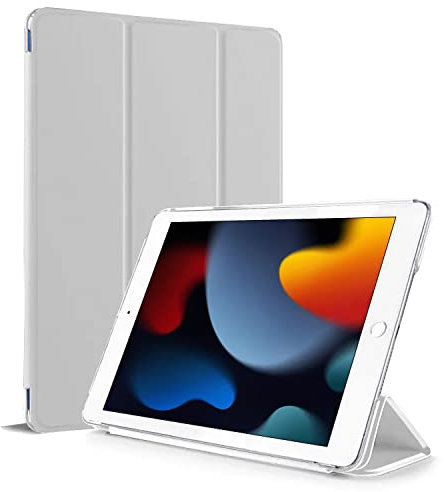 For Apple iPad 10.2 inch 9th/ 8th/ 7th Generation, Smart Magnetic Stand Case, Leather Cover with Magnetic Closure, Anti-Scratch and Lightweight Case (2021/2020/2019) (White)