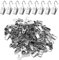 JOIKIT 100 PCS Curtain Clips with Hook, Silver Metal Curtain Hanging Hook Clip for Home Decoration