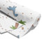 Stoff Baumwollstoff Meterware 2 M x 160 cm - Stoffe zum Nähen Meterware Baumwolle Fabric Dekostoff leichter Nähstoff für Kinder Modestoff Dinosaurier