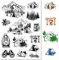 craspire Mountain Camping Clear Rubber Stamp Vintage Forest Tent Retro Transparent Silicone Seals Stamp for Journaling Card Making DIY Scrapbooking Handmade Photo Album Notebook Decor 6.3 x 4.3inch