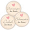 lijelove® I DO Familie & Freunde der Braut mit Herz, apricot - als Button, Magnet, Taschenspiegel oder Flaschenöffner erhältlich (Art. HZ01-24/47)