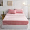 Luofanfei Drap Housse Polaire 180x200 Rose Bonnet 30 cm Hiver Toucher Cachemire Flanelle Drap de lit Microfibre Super Chaud pour Matelas Épais