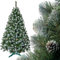 SMEREKA Albero di Natale artificiale con neve 50 cm – Albero di Natale artificiale con supporto e pigne – Albero di Natale con neve (50 cm)