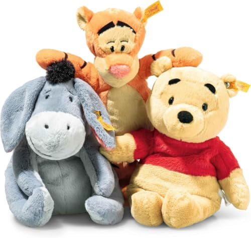 Steiff Geschenkset Disney Originals Winnie Puuh, Süße Stofftiere mit Kunststoffaugen, Kinder, Jungen & Mädchen, Friends, Plüschtiere, Mehrfarbig, 708046