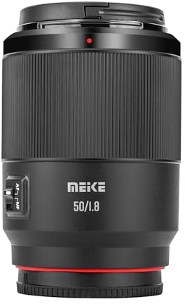 Meike 50 mm F1.8 Autofokus STM Schrittmotor Vollformat-Porträt-Objektiv kompatibel mit Sony E-Mount-Kameras A7 A7R A7IV A7R IV A7III A7RII A7RIII A7SIII A9 A7C A7CII
