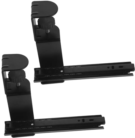 NAMOARLY 2 Sets Desktop Extension Board Pull Out Keyboard Tray Clamp Slide-Out Computer Drawer Clamp Keyboard Tray Under Desk Clamp Computer Keyboard Tray Clamp Iron Extend Foldable