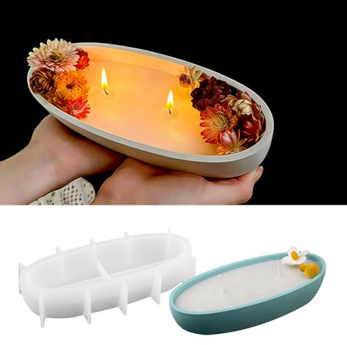 WIKIMO Silikonform Kerzenhalter, GießForm Kerzenhalter Rund, GießFormen Silikon Kerzenhalter, Silikonformen für Beton Gips DIY Kerzen Vase Blumentopf