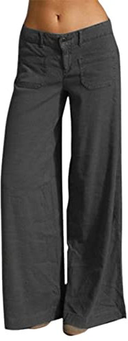 Generico Jeans Mom Fit Vita Alta Donna Pantaloni Cavallo Basso Elegante Palazzo Bianco Corti Fino Sotto al Ginocchio