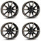 4x Borbet Felgen LX18 8x18 ET44 5x112 black glossy gold spoke rim kompatibel mit VW Beetle Caddy e-Golf Eos Golf ID.3 Jetta Passat Tiguan Touran T