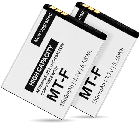 2 Stück Akku für AVM Fritz!(1500mAh) Fon C5 / C4 / M2 / MT-F/Motorola MOTOFONE F3 / EM325 / M325 / EM25 -Ersatz-Akku für Original AVM Fritz Fon 312BAT006, 312BAT016,312BAT006CS-FVM446CL