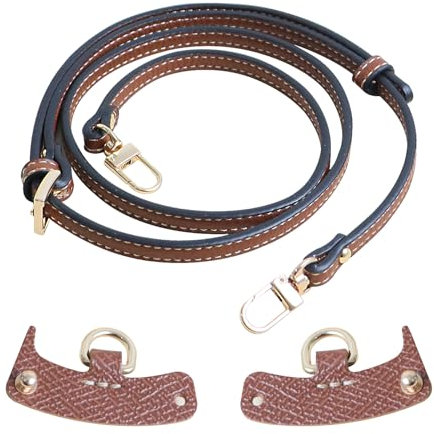 Bandoulière Réglable pour Sac à Main Femme – Sangle en Cuir Vegan Résistant (Longueur 100-120 cm), Compatible avec Les Sacs Style Longchamp