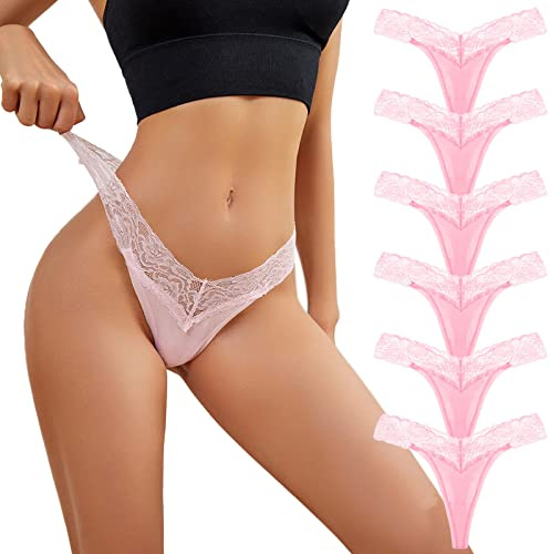 WKAYsIV Tanga Briefs Ladies Underwear Women Cotton Ladies Knickers Multipack Pants for Women Low Rise Stretchy Briefs Breathable Hipster Panties Girls Knickers 12-13 Years S 8.99 Pink