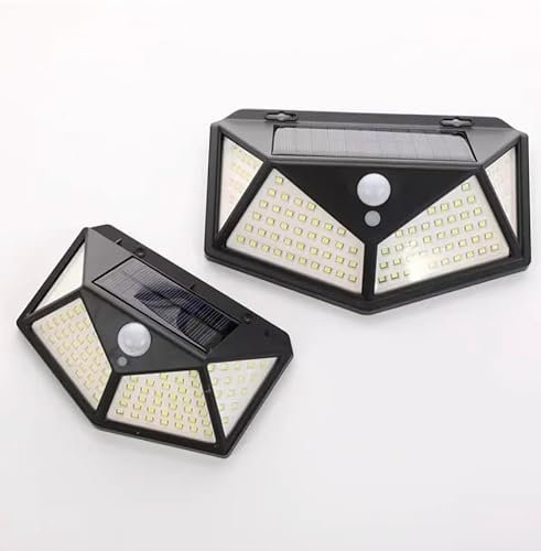 NDS Caravan Awning/Doorway LED Light 1no - Solar 100 LED Motion Sensor Lamp, Waterproof Exterior Wall Light for Motorhomes, RV, Campervan, Van, Garage, Outdoor Security Light