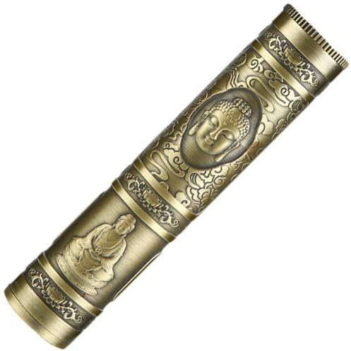 Zghhc Räucherstäbchen, Leere Aufbewahrungsbox, Retro-Buddha-Metall-räucherstäbchen-etui, Relief-Drachen-räucherstäbchen-Box, Räucherstäbchenhalter Für Heimdekoration