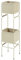 Pflanzenständer Metall beige 2 Etagen für Innen und Außen 75 cm hoch Cotinus