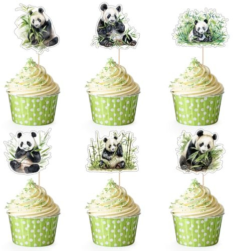 Tortendeko Geburstagstorte, Happy Birthday Kuchendeko,für Babyparty Jubiläen Geburtstag Party Dekoration (Panda-36)