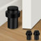 2 Pack Door Stop Black Floor Door Stopper with Rubber Door Bumper, Stainless Steel Heavy Doorstop Indoors Outdoors Tall Door Stops, 2 Inch Cylindrical