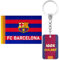 ms móvil shop Bandera oficial del Barcelona de Fútbol + Llavero 100% Culers | 150 x 100 cm - Fondo Escudo en el centro Estela | Producto Oficial