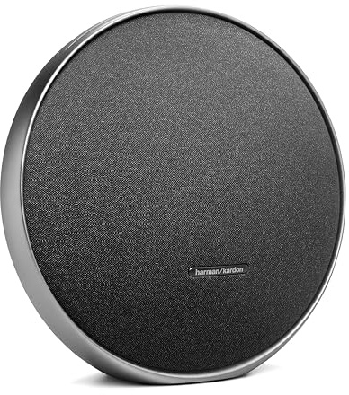 Harman Kardon Onyx Studio 9 - Portable Stereo Bluetooth Home Speaker with Built-in Battery and USB Charging, self-Tuning, and Multi-Speaker Connection by Auracast - Black
