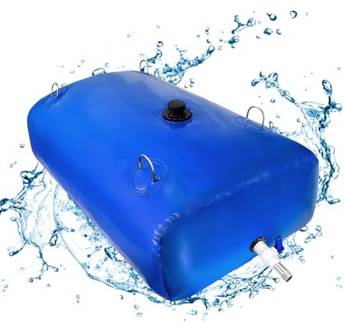 Ysislybin Contenedor Agua 110L, Bolsa Agua Plegable, Tanque Agua PortáTil Plegable, Deposito Agua Camper con Grifo, Contenedor de Emergencia del Tanque de Agua, para Riego AgríCola contra