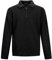LBL Men's Polo Shirts Long Sleeve Waffle Golf Tops Quarter Zip Polo Shirts Casual T-Shirts APH090 Black XL