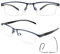 KIHASU Lesebrille mit Blaulichtfilter für Damen und Herren Metall Halbrahmen Lesebrillen Blau 2.0 DEE8