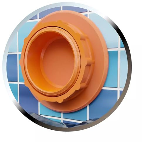 Pool Winterkappe Verschluss Verschraubung passend für Intex Bestway Pool 38mm 32mm. Pool Verschlusskappe (Orange)