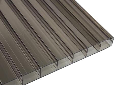 Falken Design Doppelwandige Polycarbonat-Platte – 8 mm, UV-beständiges, leichtes, bruchsicheres Dachblech für Heimwerker, Gewächshäuser, Schuppen und den Außenbereich