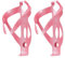 MotiveTech Set of 2 Bike Water Bottle Holders for Cycling, Universal Cages, Pink