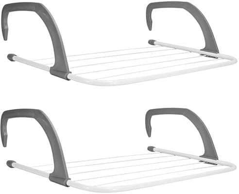 caprican 5 Bar Radiator Airer White | Over Radiator Clothes Drying Rack with Adjustable Arms | Space Saving Indoor Laundry Dryer & Towel Rack | Foldable Caravan & Balcony Airer | 2m Drying Space (2)