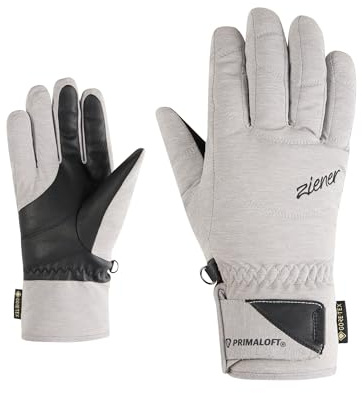 Ziener Damen KLENN-Z Ski-Handschuhe/Wintersport | Gore-Tex, Primaloft, PFC frei, Light mélange, 6, Grau