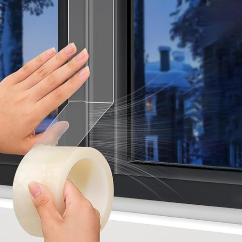 2Pcs Window Sealing Tape, Window Sealing Tape for Winter, Window Draft Excluder Suitable for Winter Window Sealing and Insulation（5CM*10M）