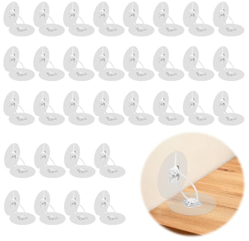 32 Pezzi Ancore per Mobili Senza Trapano, Ancoraggi a Parete Mobili con 32 Cinghie in Nylon Attrezzi Adesivi Resistenti per il Fissaggio di Scaffali Neonati Bambini e Animali Domestici