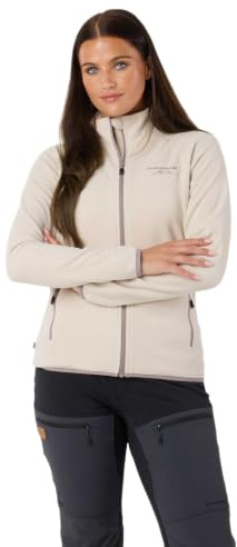 Swedemount Stryn Fleece Langarm Damen, Atmungsaktiv | 4-Wege-Stretchstoff, 2 Seitentaschen, Elastische Bündchen, Stehkragen, Reißverschluss komplett
