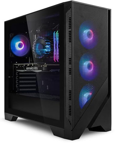 Megaport PC Gamer Fixe Intel Core i7-12700F • Windows 11 • GeForce RTX4060Ti 16Go • 32Go DDR4 • 1000Go M.2 SSD • WiFi • Ventilateur • Unité Centrale Ordinateur de Bureau