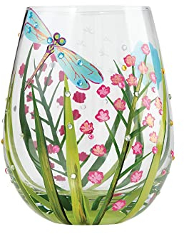 Lolita 6000226 Libellules Bleues Verre à Eau Verre Multicolore 9 x 9 x 12 cm