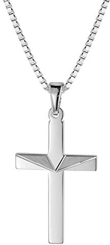 trendor Kreuz-Anhänger an Halskette für Männer Silber 925 08477 | Kreuz Kette Herren, modische Geschenkidee, zeitloser Herrenschmuck