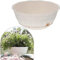 Bama Spa Pflanzschale Blumenschale Untersetzer Rattan Optik Kunststoff Friedhof Garten weiß 30 cm