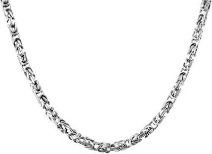 Lucardi - Herren Halskette mit Plattierung - Schmuck - Geschenk Silber
