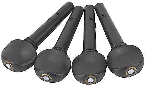 Bnineteenteam 4 Pcs Violon Pegs, Cordes de Violon Axe Cheville Accord Accessoires Accessoires ébène en Bois Massif pour 1/2 1/4 1/8 Violon