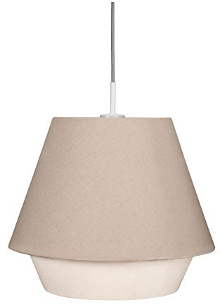 Pauleen 48093 Noble Delight Pendelleuchte max20W E27 Pendellampe Stoffschirm Grau 230V Stoff